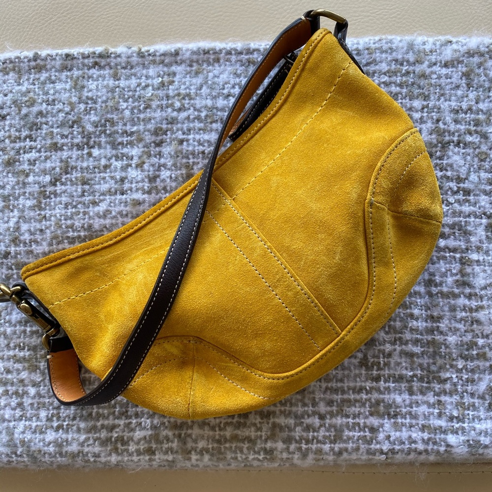 COACH suede leather bag
